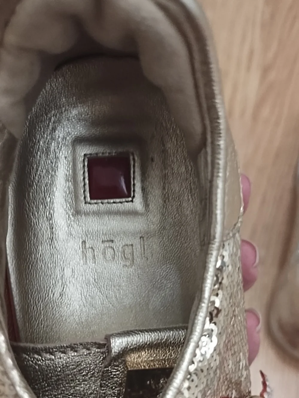 Hogl gold metallic sneaker